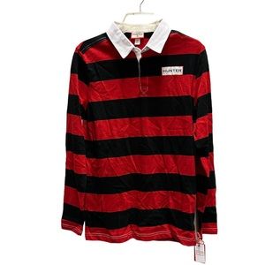 NEW Hunter for Target Big Boy’s Long Sleeve Striped Rugby Polo Shirt size XL